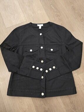 Charter Club Women's Button Up Jacket Black Size‎ Small
